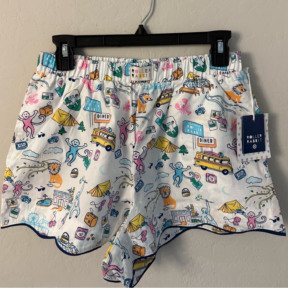 Women's Roadtrip Poplin Boxer Shorts
Blue/Yellow/Pink - Roller Rabbit x Target S